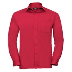 MENS LONG SLEEVE POLYCOTTON EASY CARE POPLIN SHIRT | Russell