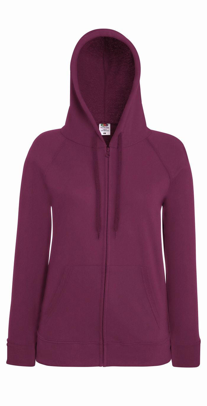 LIGHTWEIGHT HOODED SWEAT JACKET LADY-FIT | Fruit Of The Loom