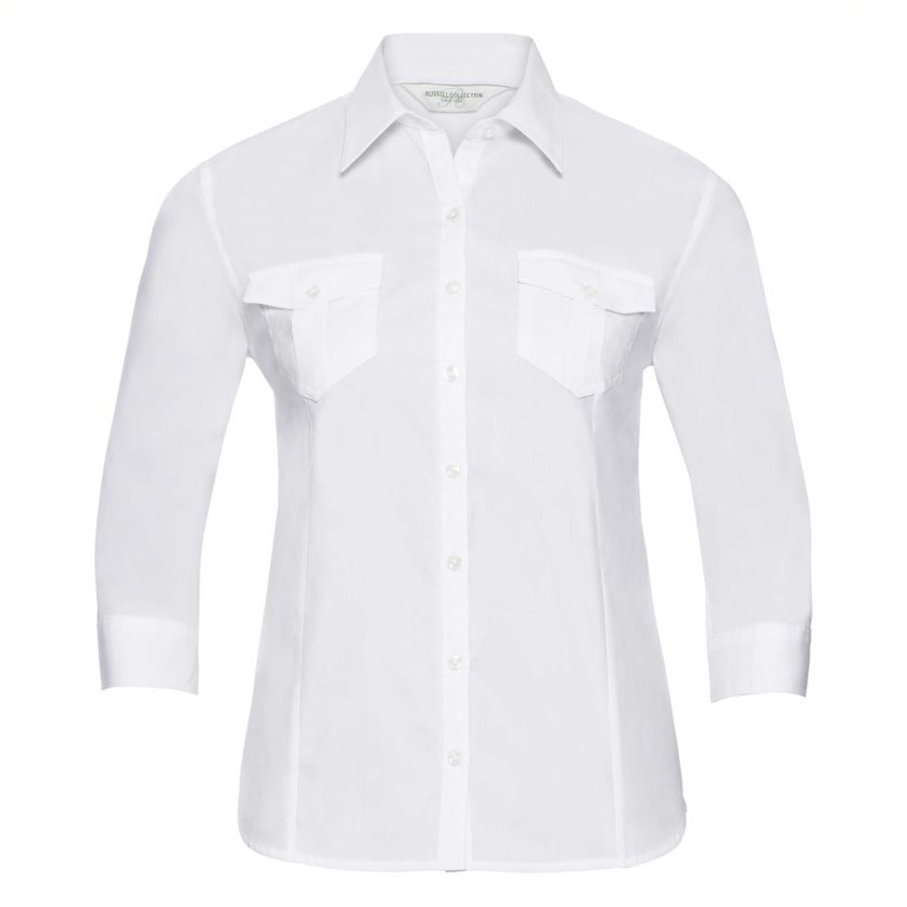 LADIES ROLL 3/4 SLEEVE SHIRT | Russell