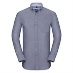 MENS LONG SLEEVE TAILORED WASHED OXFORD SHIRT | Russell