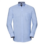 MENS LONG SLEEVE TAILORED WASHED OXFORD SHIRT | Russell