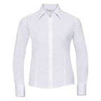 LADIES LONG SLEEVE FITTED POLYCOTTON POPLIN SHIRT | Russell