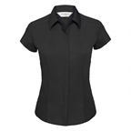 LADIES CAP SLEEVE FITTED POLYCOTTON POPLIN SHIRT | Russell