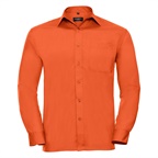 MENS LONG SLEEVE POLYCOTTON EASY CARE POPLIN SHIRT | Russell