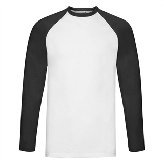 Valueweight Long Sleeve Baseball T-Shirt, 100% Cotton, 160g/165g
