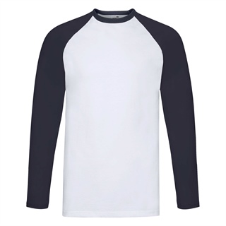 Valueweight Long Sleeve Baseball T-Shirt, 100% Cotton, 160g/165g