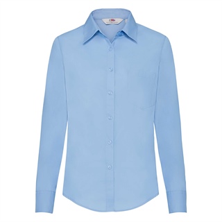 Poplin Shirt Long Sleeve Lady-Fit, 55% Cotton, 45% Polyester, 115g/120g