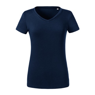 Ladies V-Neck Pure Organic T-Shirt, 100% Cotton,160g
