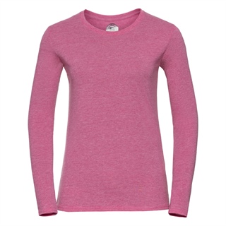 Ladies Long Sleeve HD T-Shirt, 65% Polyester, 35% Ringspun Combed Cotton, 155g/160g