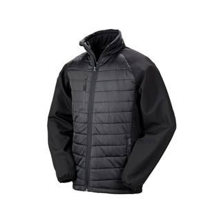 Black Compass Padded Softshell Jacket, 100% Polyester, 280g