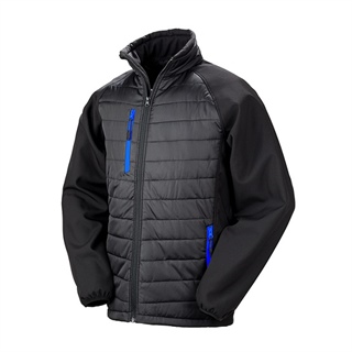 Black Compass Padded Softshell Jacket, 100% Polyester, 280g