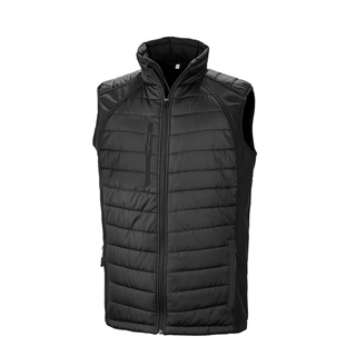 Black Compass Padded Softshell Gilet, 100% Polyester, 280g