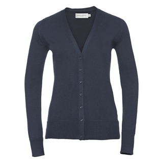 Ladies V-Neck Knitted Cardigan, 50% Cotton, 50% Acrylic Cotton Blend, 275g