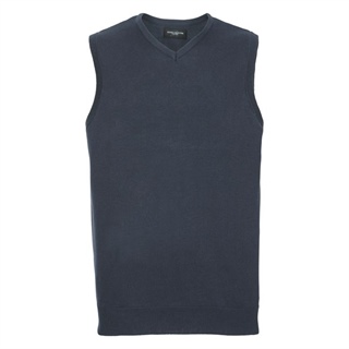 V-Neck Sleeveless Knitted Pullover, 50% Acrylic CottonBlend, 50% Cotton