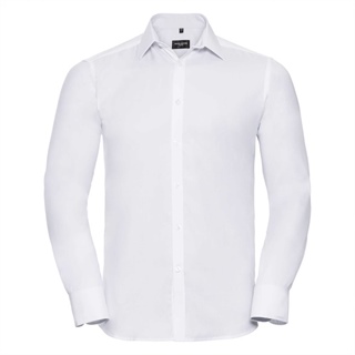 Men’s Long Sleeve Herringbone Shirt, 84% Cotton, 16% Polyester, 125g/130g